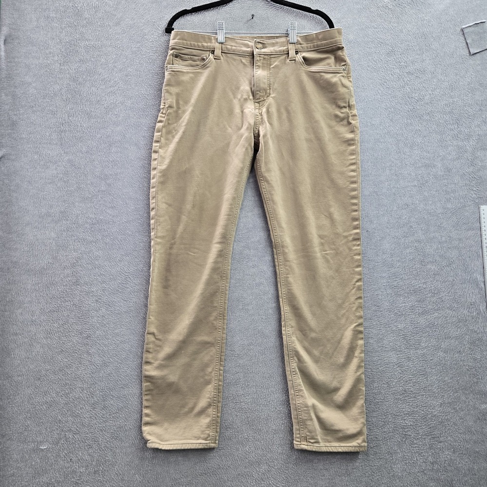 Banana Republic Men Pants 33X32 Brown Chino Twill Traveler 29" Inseam READ